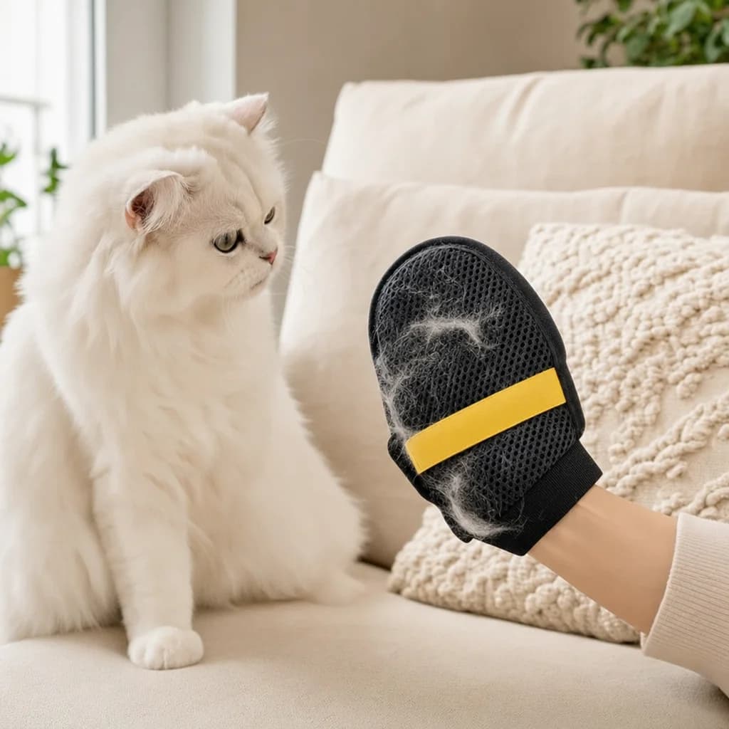 Cat Hair Remover Glove โ Static Electricity Pet Hair Removal